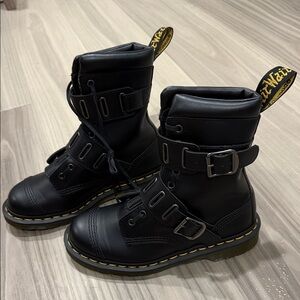 Dr. Martens Black Quynn Boots with Buckle NEW without tags